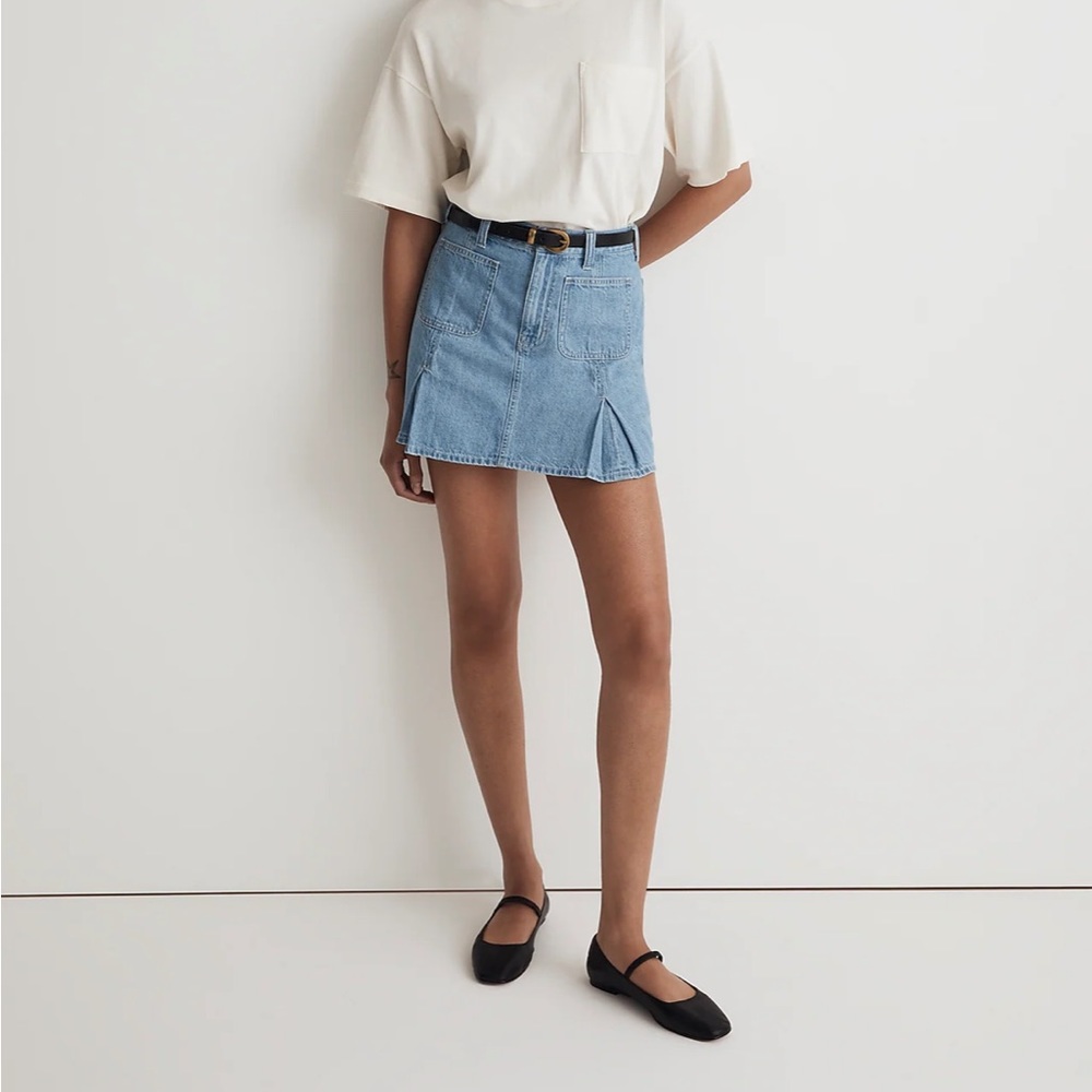 Madewell denim mini skirt
